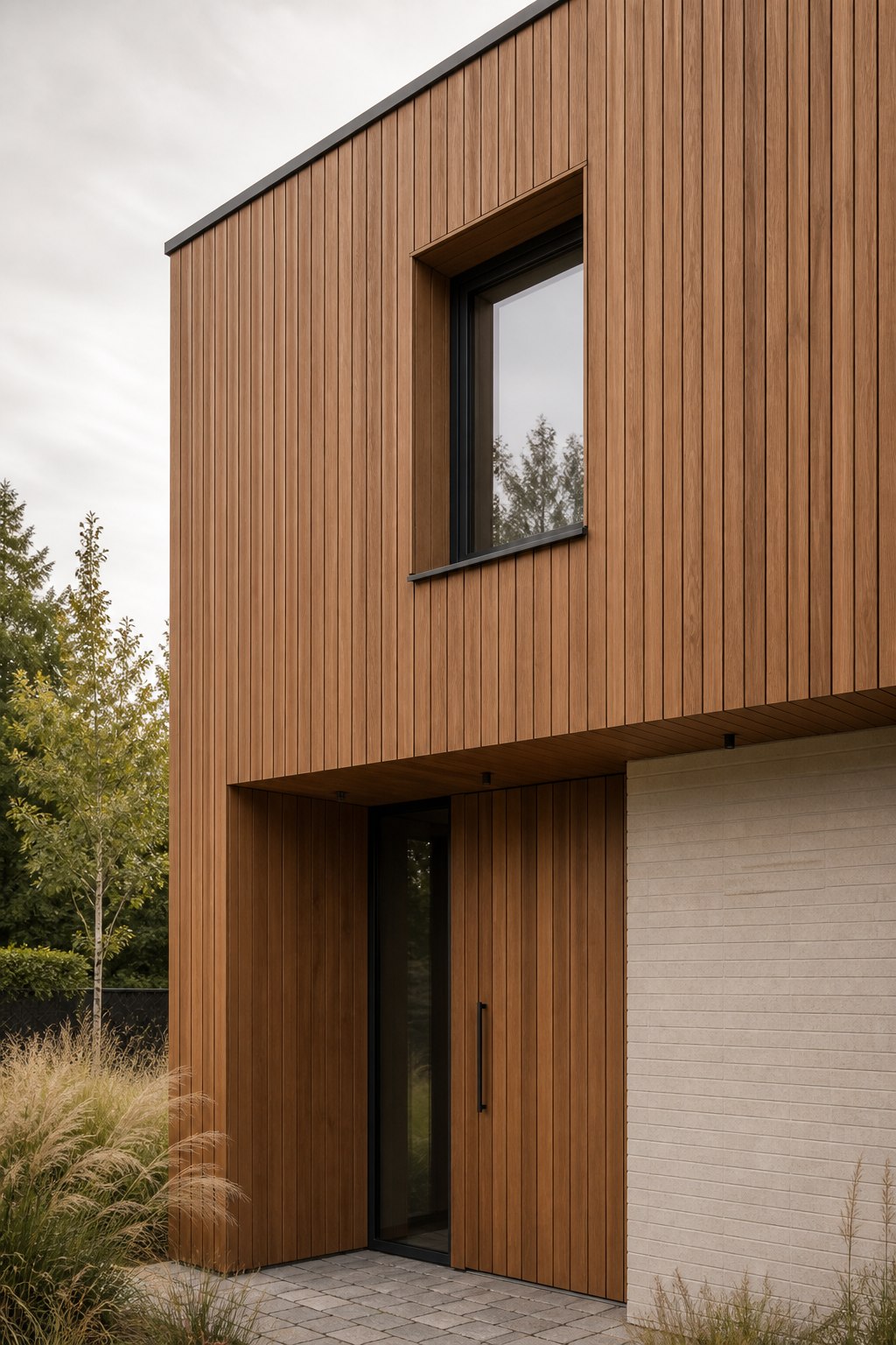 Houten gevelbekleding met verzorgde detaillering